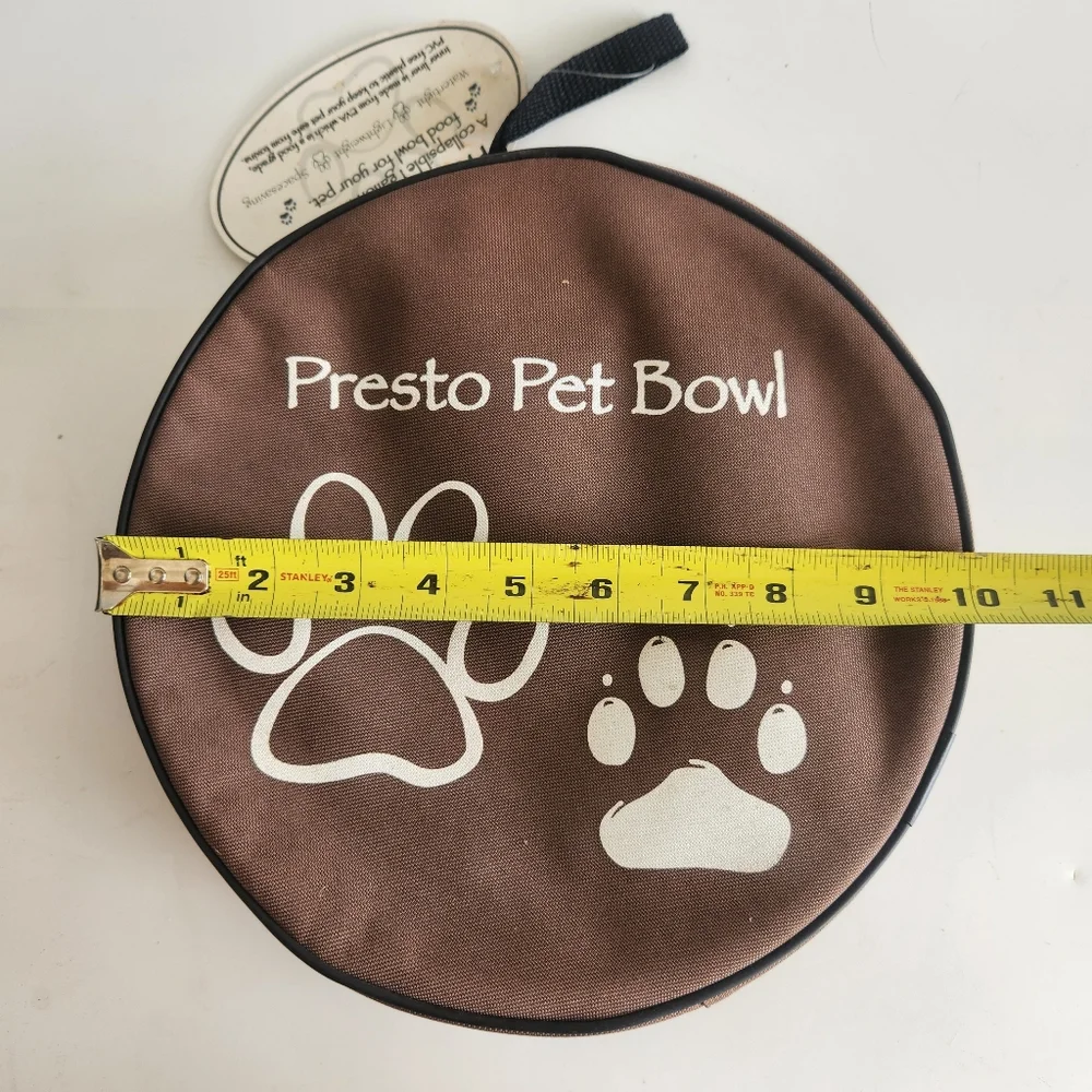(2) Pet Food & Water Travel Collapsible Bowls Storage Case (1) Gallon(1)Quart